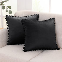 Big best sale black cushions